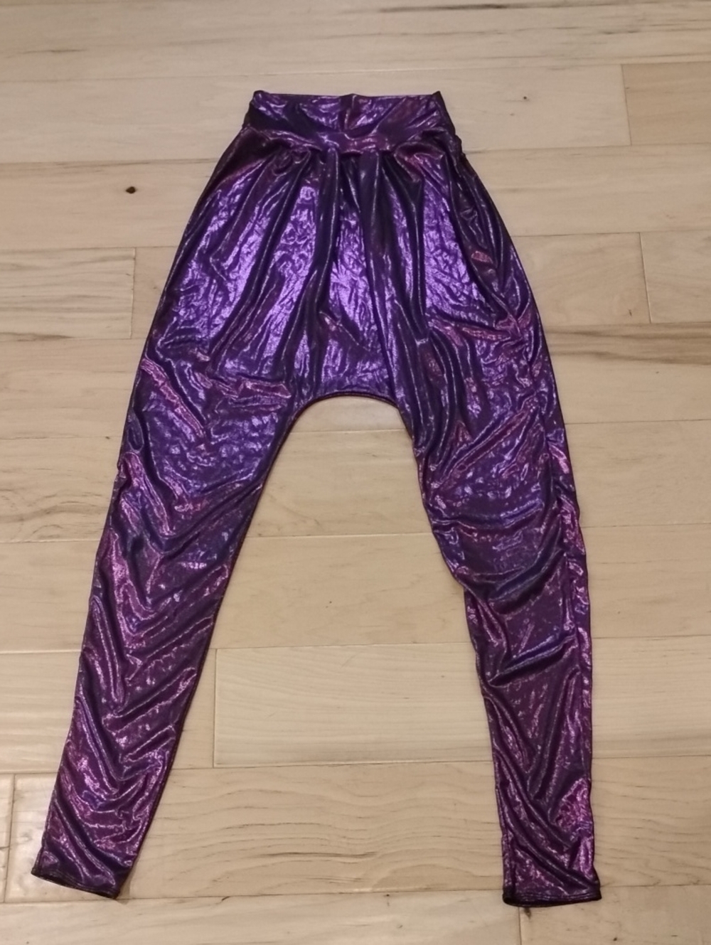 balera Purple Metallic Harem Dance Pants